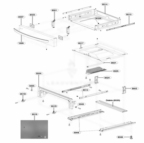 Drawer Parts Diagram and Parts List for LSE4617ST ASTLLGA LG Range