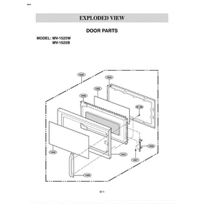 Section 1 Diagram and Parts List for MV-1525B BKEGSE LG Microwave Oven Combo