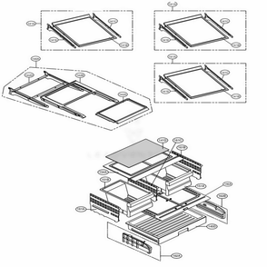 Refrigerator Parts Diagram and Parts List for LFX28968ST ASTCNA2 LG Refrigerator