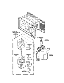 Latch Board Parts Diagram and Parts List for LTM9000ST-01  LG Microwave