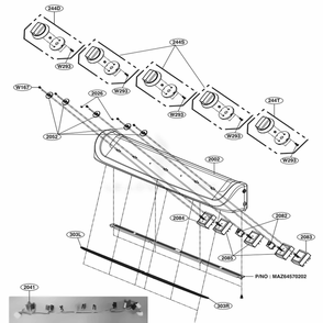 Cooktop Controll Parts Diagram and Parts List for LRE4215ST ASTLLGA LG Range