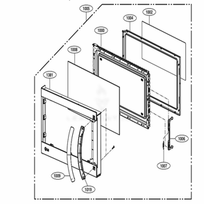 Door Parts Diagram and Parts List for LMV1763ST CSBELNA LG Range