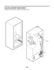 Valve And Water Tube Parts Diagram and Parts List for GR-X268NSSM ASTCNA4 LG Refrigerator