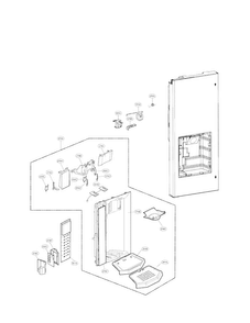 Dispenser Parts Diagram and Parts List for LFX28977SB 01 LG Refrigerator