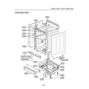 Section 2 Diagram and Parts List for LDF7811BB ABPEEUS LG Dishwasher