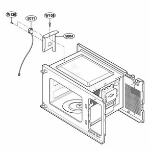 Sensor Parts Diagram and Parts List for 65222 CWHESEA LG Range
