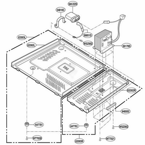 Base Plate Parts Diagram and Parts List for MT1151SGQ MWEWRP LG Range