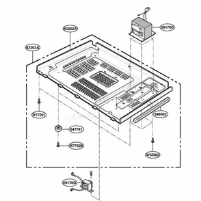 Base Plate Parts Diagram and Parts List for LRDM1240W CWHELGA LG Range