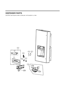 Dispenser Parts Diagram and Parts List for GR-L28ANKJM ASBCSE0 LG Refrigerator