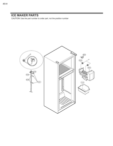 Ice Maker Parts Diagram and Parts List for GM-U652SQDM ASWCNA3 LG Refrigerator