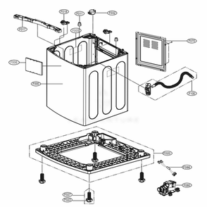 Part Location Diagram of ABJ75767803 LG CABINET ASSEMBLY