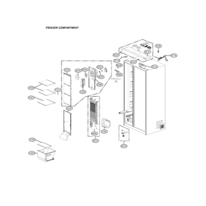 Part Location Diagram of AEH76181802 LG HINGE ASSEMBLY,UPPER