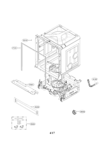 Cabinet Parts Diagram and Parts List for LDF5545ST 00 LG Dishwasher