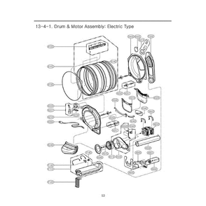 Section 3 Diagram and Parts List for DLEX3001R ACREEUS LG Dryer