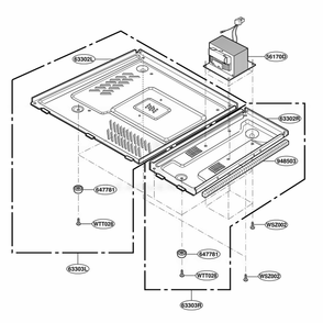 Base Plate Parts Diagram and Parts List for ACM1420AB ABKEAMA LG Range