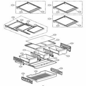Refrigerator Parts Diagram and Parts List for LMX25988ST ASTCNA0 LG Refrigerator