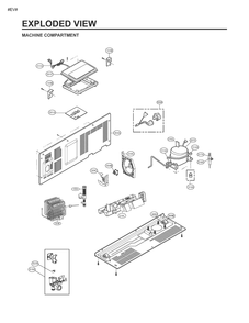 Machine Compartment Diagram and Parts List for GM-M277SLRL APZCNA0 LG Refrigerator