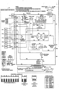 Wiring Diagram Diagram and Parts List for MV-1320W  LG Microwave