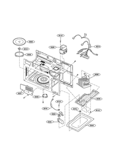 Interior Parts 1 Diagram and Parts List for LMV1683SB 00 LG Microwave