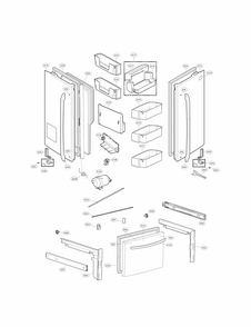 Door Parts Diagram and Parts List for 79573059410  Kenmore Refrigerator