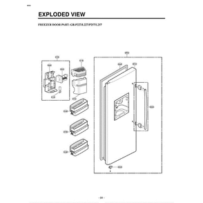 Part Location Diagram of 4621JA3003C LG STOPPER ASSEMBLY,DOOR