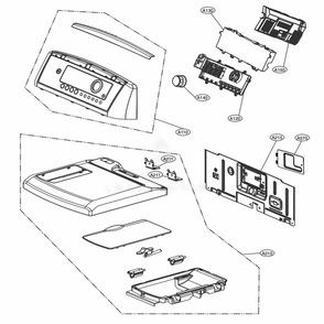 Control Panel And Plate Assembly Diagram and Parts List for DLGX5681V ASSEEUS LG Dryer