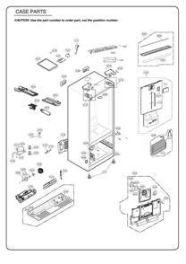 Case Parts Diagram and Parts List for GR-B288NSUM ASTCSE0 LG Refrigerator