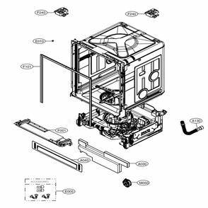 Main Diagram and Parts List for LDT7797ST ASTEEUS LG Dishwasher