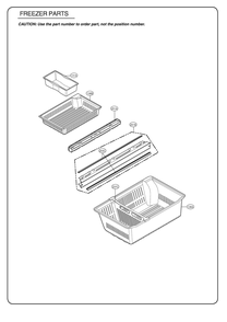 Freezer Parts Diagram and Parts List for GR-L28ANSJM ASTCSE2 LG Refrigerator