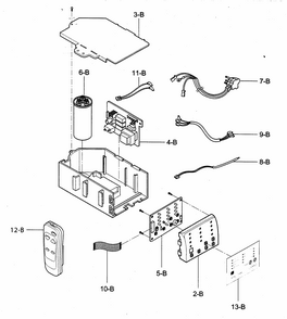 Control Box Assy Diagram and Parts List for 58074082400  Kenmore Air Conditioner