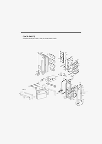 Door Parts Diagram and Parts List for GR-J338HSJP ASTCNA1 LG Refrigerator