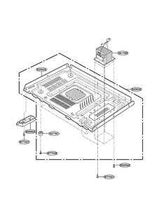 Base Plate Parts Diagram and Parts List for LTM9020B01  LG Microwave