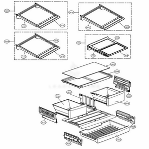 Refrigerator Parts Diagram and Parts List for 73063 ASTCSE1 LG Refrigerator