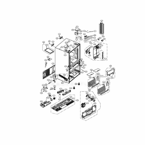 Case Parts Diagram and Parts List for LMXS30746S ASTCNA1 LG Refrigerator