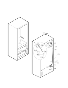 Ice Maker Parts Diagram and Parts List for LMX25964ST 02 LG Refrigerator