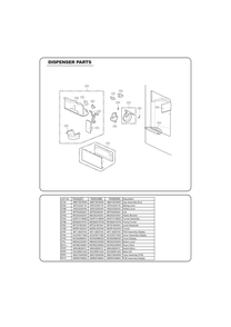 Dispenser Parts Diagram and Parts List for GC-J258GSXL ASTCSE0 LG Refrigerator