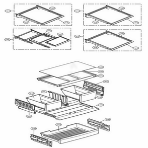 Refrigerator Parts Diagram and Parts List for LFXS24623W ASWCNA2 LG Refrigerator