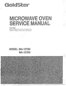 Microwave Oven Diagram and Parts List for MA-1273M  LG Microwave