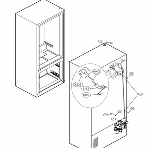 Valve And Water Tube Parts Diagram and Parts List for LFXC24726S ASTCNA1 LG Refrigerator