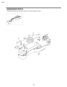 Dispenser Parts Diagram and Parts List for GM-U652GQGP ASWCSE4 LG Refrigerator