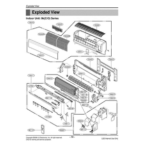 Section Diagram and Parts List for AS-C0914DZ0 AWHAEUS LG Air Conditioner