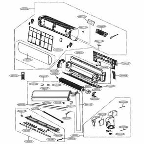 Indoor Unit Diagram and Parts List for LAN090HYV1 AWHBEUS LG Air Conditioner