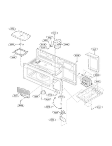 Interior Parts Diagram and Parts List for LMV1650ST-01  LG Microwave