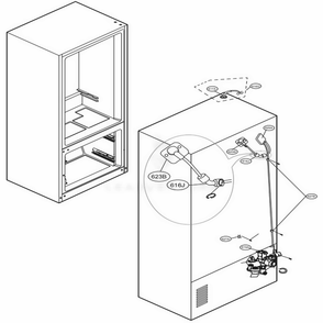 Valve And Water Tube Parts Diagram and Parts List for LFXS27566S ASTCNA0 LG Refrigerator