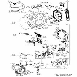 Part Location Diagram of ADJ73392903 LG DUCT ASSEMBLY