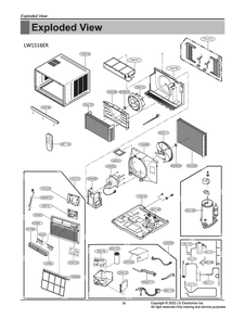 Diagram 1 Diagram and Parts List for LW1516ER AT1AUSL LG Air Conditioner