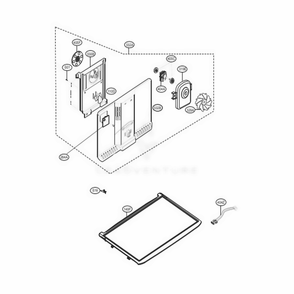 Freezer Parts Diagram and Parts List for LTCS24223D ASBCNA3 LG Refrigerator