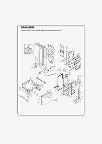 Door Parts Diagram and Parts List for GR-J318LSTP ASTCSE5 LG Refrigerator