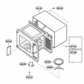 Part Location Diagram of 3112W1U036L LG CASE,U BENDING