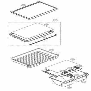 Refrigerator Parts Diagram and Parts List for LTCS24223D ASBCNA1 LG Refrigerator